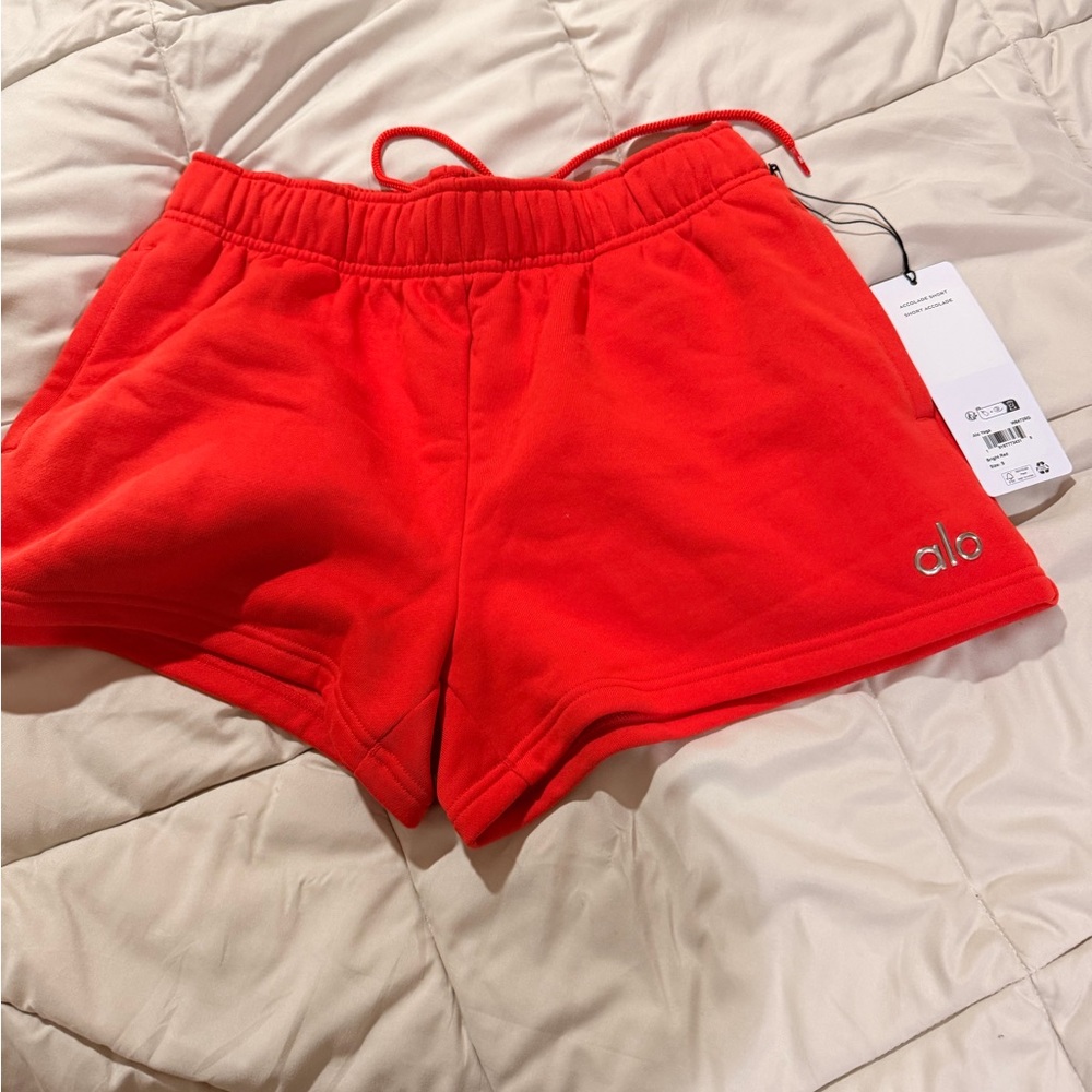 ALO Yoga Women's Athletic Shorts in Bright Red
